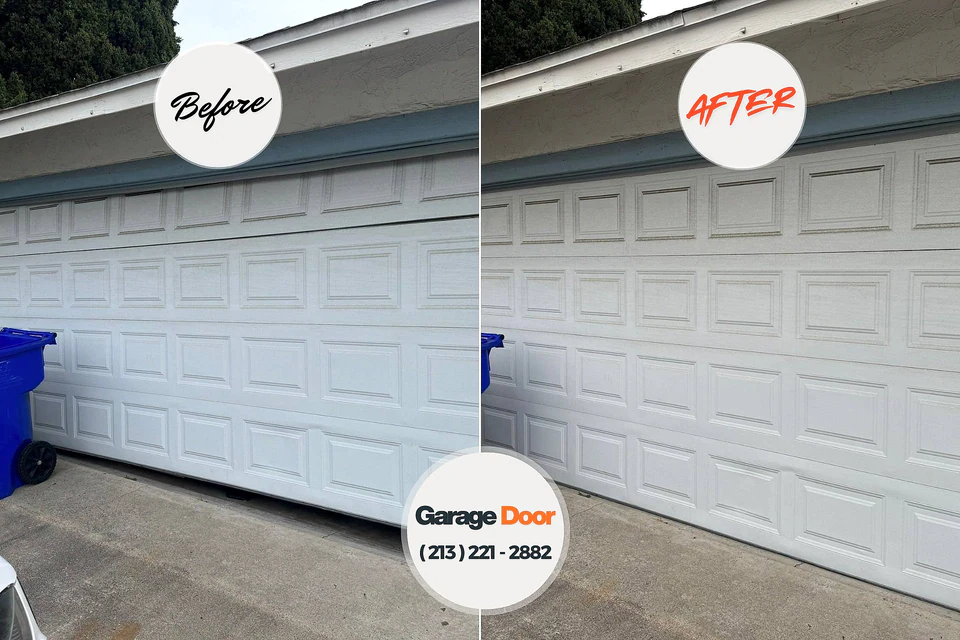 Before and after: garage door repair Port Chester, NY